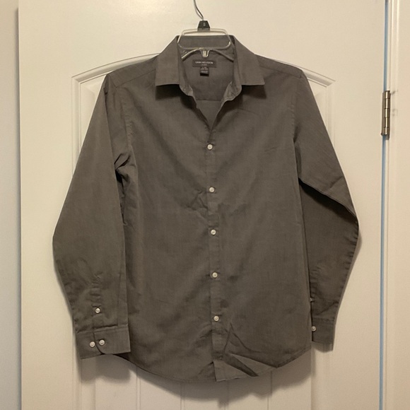 Van Heusen Medium Gray Button-Down Shirt - Picture 1 of 3